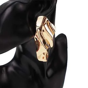 Trendy Geometric Metal Earrings for Women - Fashion Jewelry