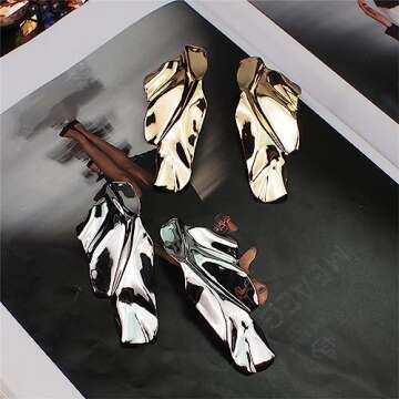 Trendy Geometric Metal Earrings for Women - Fashion Jewelry