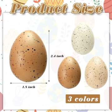 SiliFine 18 Pcs Easter Speckled Eggs - Perfect for Spring Displays!