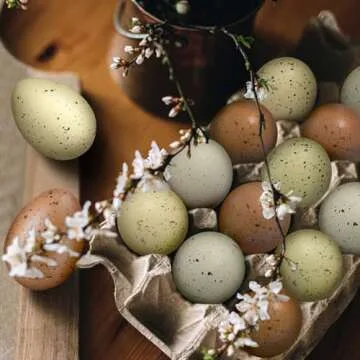 SiliFine 18 Pcs Speckled Eggs for Easter Decor