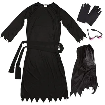 Kangaroo Grim Reaper Costume for Kids - LED Halloween Fun