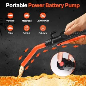 Effortless Liquid Transfer with Portable Battery Powered Pump - 3 Adapters Included