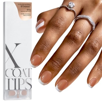 BTArtboxnails French Gel Nail Tips - XCOATTIPS Brown Extra Short Square Press on Nails