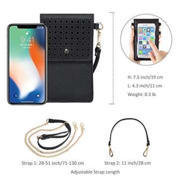 AnsTOP Lightweight Leather Phone Purse for Women