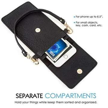 AnsTOP Lightweight Leather Phone Purse for Women
