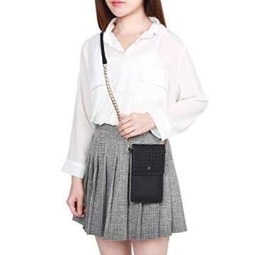 AnsTOP Lightweight Leather Phone Purse for Women