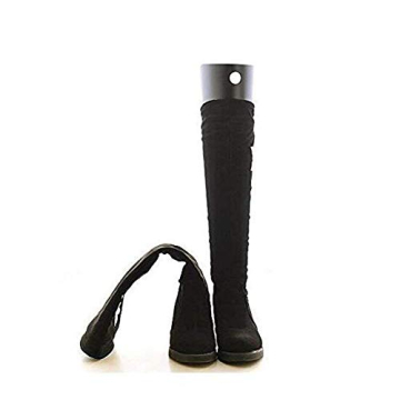 UPSTORE 2Pairs Black Plastic Thicken Long Automatic Stand Support Shaper Shoe Trees Tall Short Boot ...