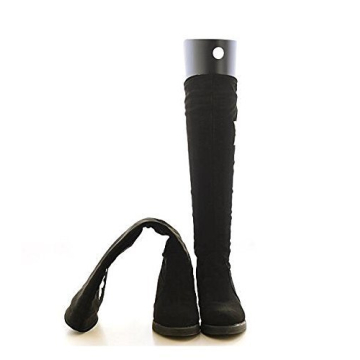 UPSTORE 2Pairs Black Plastic Thicken Long Automatic Stand Support Shaper Shoe Trees Tall Short Boot Shaper Inserts Pads Knee High Shoes Thigh Boot Holder Hanger for Women Lady Most Shoes(18inch/43cm)