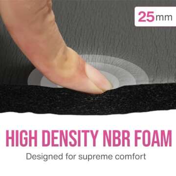 Kinesis Yoga Knee Pad Cushion - Extra Thick 1 inch (25mm) for Pain Free Yoga - Includes Breathable Mesh Bag for Easy Travel and Storage (Does Not Include Yoga Mat)