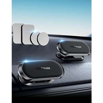 odbowuge Magnetic Phone Holder for Car[2 Pack],Phone Holders for Your car [Upgrade Magnet] -360 Rota...