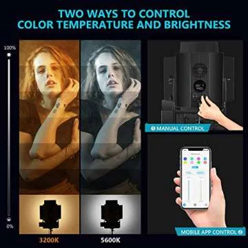 Neewer NL140 LED Video Light with APP Control, 50W High Power Video Lighting with Improved Optical Performance, CRI96+/Dimmable 3200-5600K for YouTube/Live Streaming (V-mount Battery Not Included)