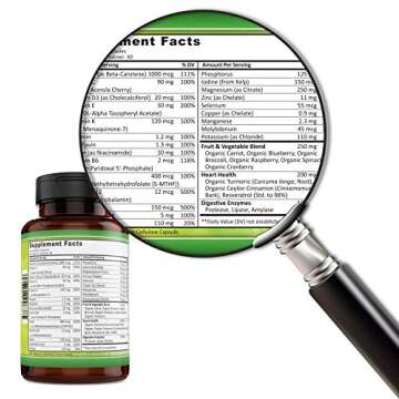 Key Nutrition Whole Food Multivitamin for Men | 100% Pure, Organic, All-Natural and Fast Absorption | 120 Vegan Capsules