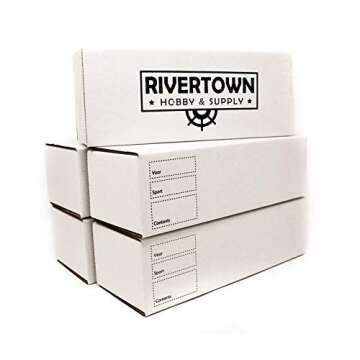 Generic Storage Box for Toploaders and Cards in Penny Sleeves - 5 Pack - 200 Pound Test Boxes for Regular Top Loaders - Invest x Protect (Storage Box, 5 Pack)