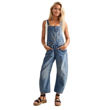 Ladyful Stylish Women's Adjustable Denim Overalls for Casual & Chic Wear