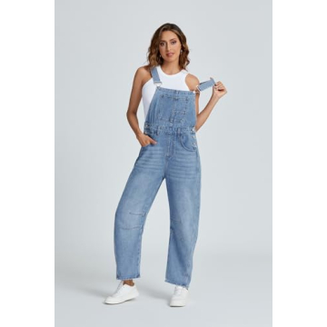 Ladyful Women's Stylish Adjustable Denim Overalls