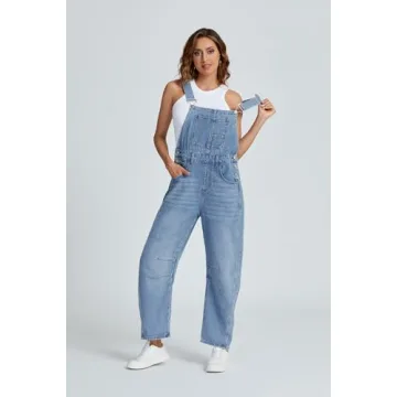 Ladyful Women's Stylish Adjustable Denim Overalls