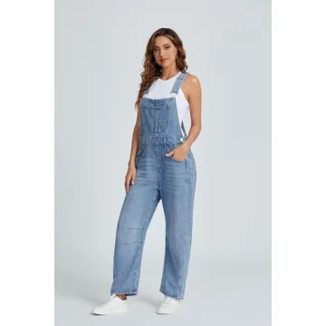 Ladyful Women's Stylish Adjustable Denim Overalls
