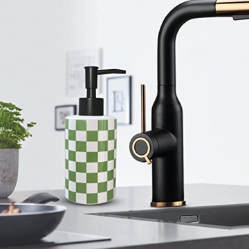 Matte Black White Ceramic Soap Dispenser for Kitchen Bathroom
