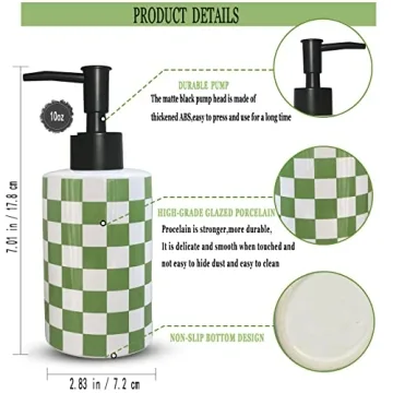 Matte Black White Ceramic Soap Dispenser for Kitchen Bathroom