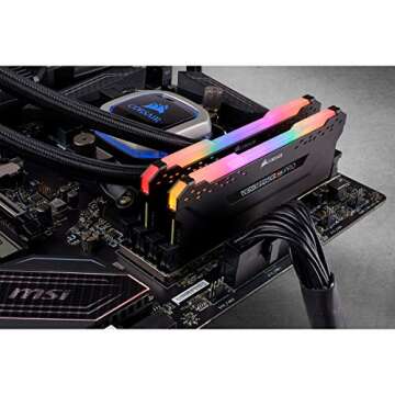 CORSAIR VENGEANCE RGB PRO DDR4 RAM 64GB (2x32GB) 3600MHz CL18-22-22-42 1.35V Intel AMD Desktop Computer Memory - Black (CMW64GX4M2D3600C18)