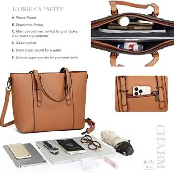 Women Purses and Handbags Tote Shoulder Bag Top Handle Satchel Bags for Ladies A Brown One Size