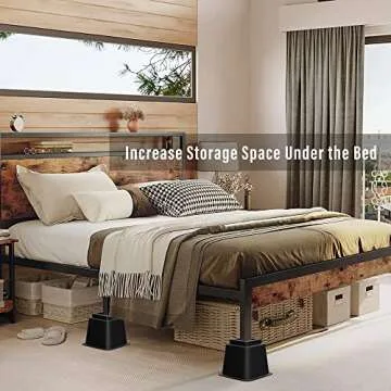 Lufia Bed Risers 5 Inch - Heavy Duty Furniture Lifts