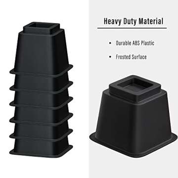 Lufia Bed Risers 5 Inch - Heavy Duty Furniture Lifts