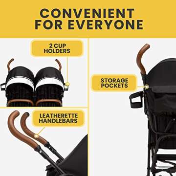 Jeep PowerGlyde Plus Double Stroller - Lightweight, Compact