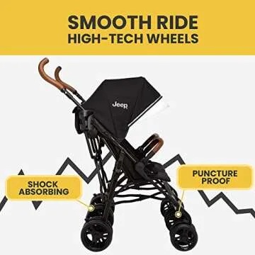 Jeep PowerGlyde Plus Double Stroller - Lightweight, Compact