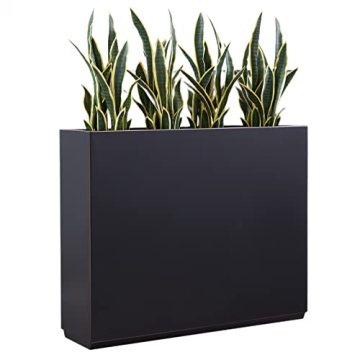 Wallowa Heavy Metal Planter Box - No Assembly Required - Black