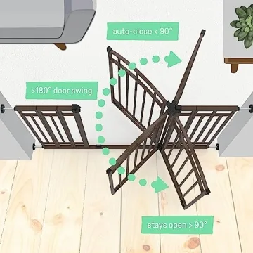 Adjustable Tall Safety Pet Baby Gate Auto-Close