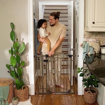 Adjustable Tall Safety Pet Baby Gate Auto-Close