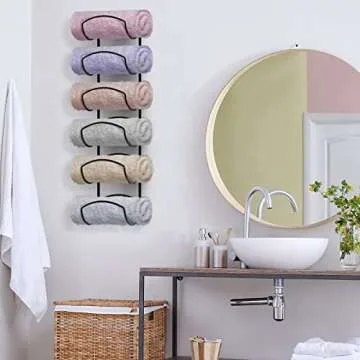 CANYAVE Towel Racks for Bathroom, Towel Rack Wall Mounted Bathroom Towel Holder, Towel Storage for R...