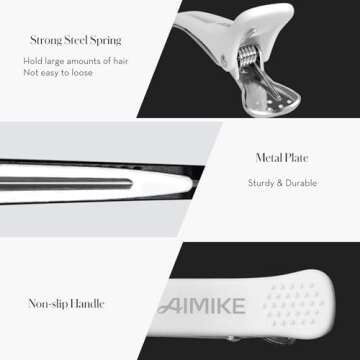 AIMIKE Non-Slip Professional Hair Clips for All Hair Types