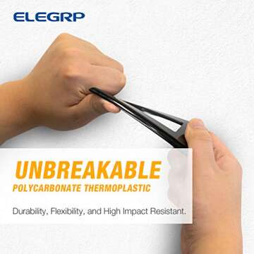 ELEGRP Decorative Receptacle Wall Plate, 1-Gang Standard Size Outlet Decorator Cover, Unbreakable Po...