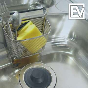 Kitchen Sink Stopper (#STP-PL) - Black Plastic Sink Plug Drain Stopper - Replacement Garbage Disposal Stopper | Kitchen Sink Drain for Kohler, Insinkerator, & Waste King