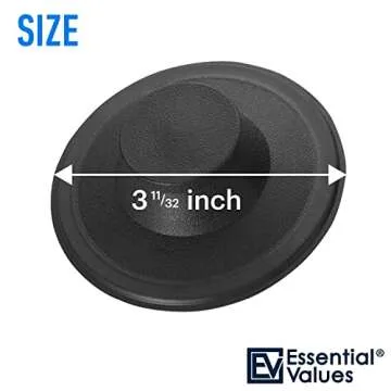 Kitchen Sink Stopper (#STP-PL) - Black Plastic Sink Plug Drain Stopper - Replacement Garbage Disposal Stopper | Kitchen Sink Drain for Kohler, Insinkerator, & Waste King
