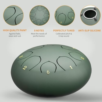 6-Inch Outdoor Rain Drum with Bag & Music Book