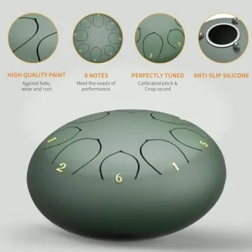 6-Inch Outdoor Rain Drum with Bag & Music Book