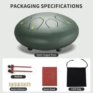 6-Inch Outdoor Rain Drum with Bag & Music Book