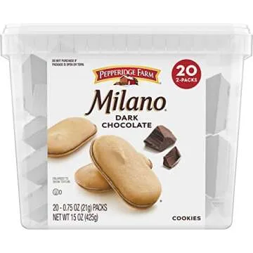 Milano Cookies - Dark Chocolate, 20 Packs of Indulgence