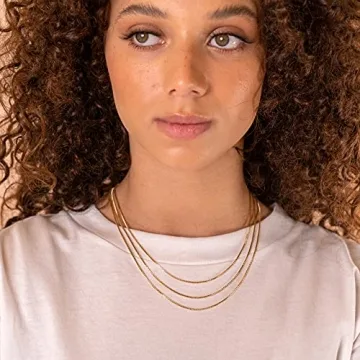 PAVOI Gold Plated Triple Layer Necklace for Women