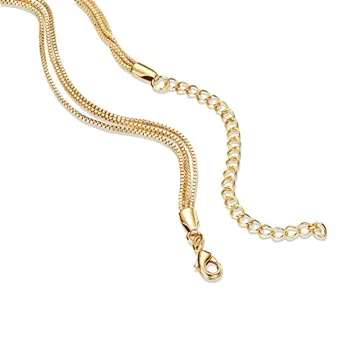 PAVOI Gold Plated Triple Layer Necklace for Women
