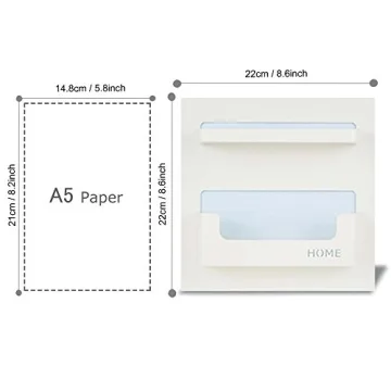 EHKIT Bedside Shelf Organizer Wall Mount Self-Stick White