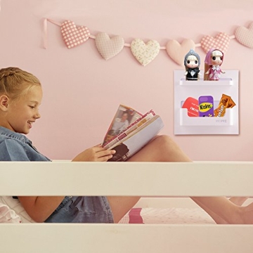 EHKIT Bedside Shelf Organizer Wall Mount Self-Stick White