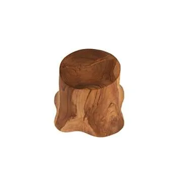 ANDALUCA Natural Teak Wood Organic Decorative Catch All Bowl (Décor Bowl)