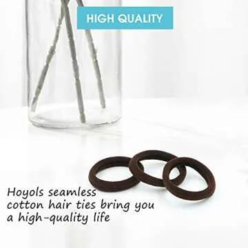 Hoyols Soft Seamless Hair Ties - Durable & Non-Damaging