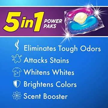 Arm & Hammer Plus OxiClean With Odor Blasters LAUNDRY DETERGENT 5-IN-1 Power Paks, 40CT (Packaging may vary)