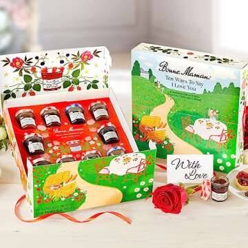 Bonne Maman Gift Box with 9 Fruit Spreads and Honey