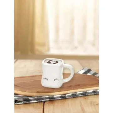 SHREEVASA Set of 4 Cute Marshmallow Mugs Chocolate Cocoa Mugs Funny Hot Chocolate Mugs Mini Marshmallow Cups with Faces for Christmas Mothers Day Thanksgiving Day Cups Gifts Party(#1)